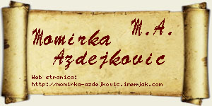 Momirka Azdejković vizit kartica